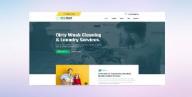 DirtyWash – Dry Cleaning & Laundry Service Elementor Template Kit