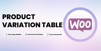 PRODUCT VARIATION TABLE